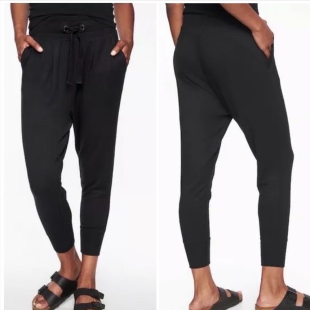 ATHLETA Women's Haven Harem Pants Black Jogger Soft Modal Fabric Size XXS 353483